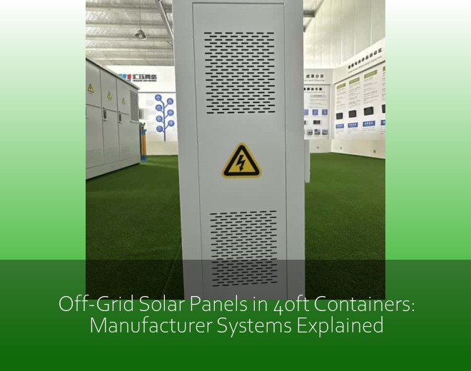 Off-Grid Solar Panels in 40ft Containers: Manufacturer Systems Explained